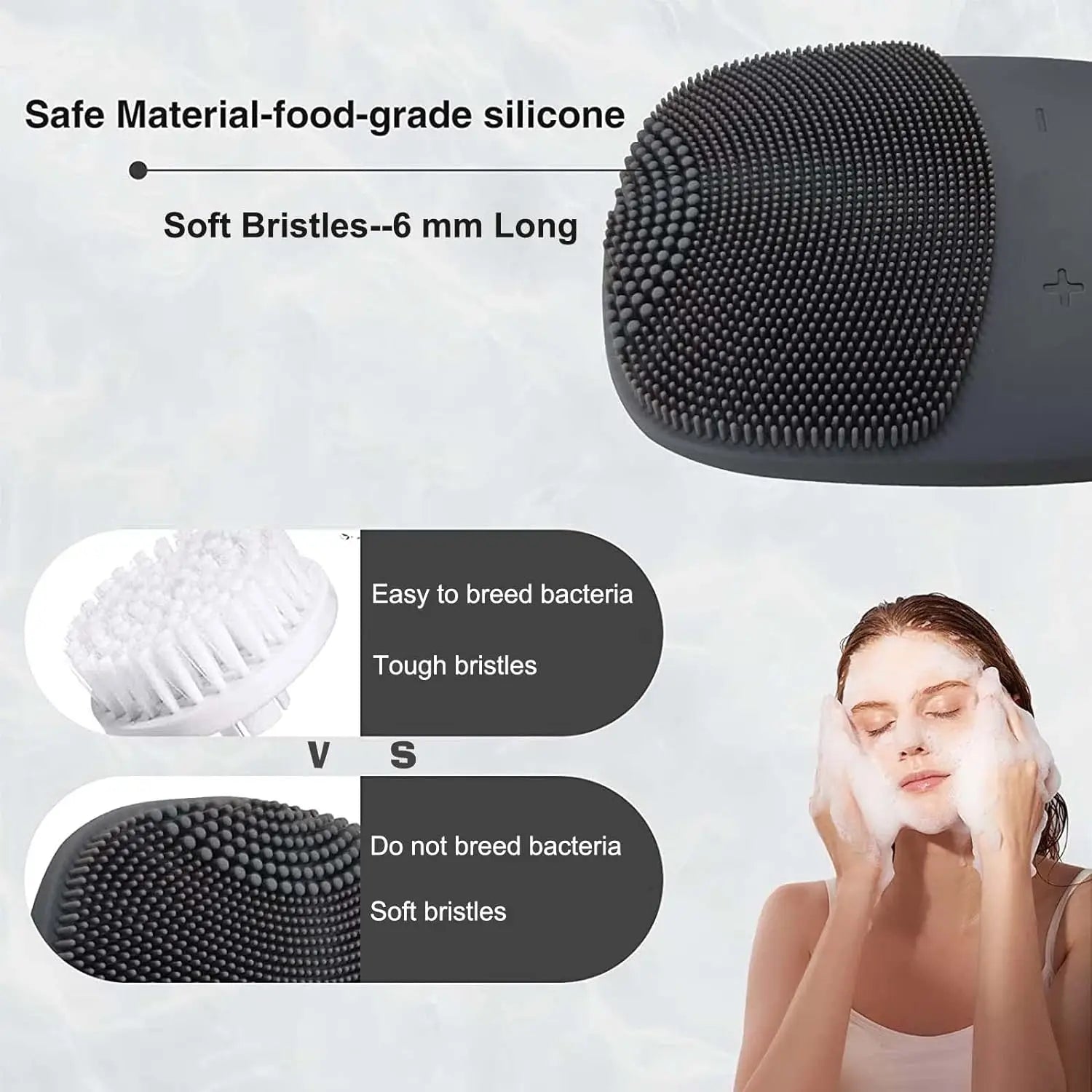 Silicone Sonic Facial Cleansing Brush